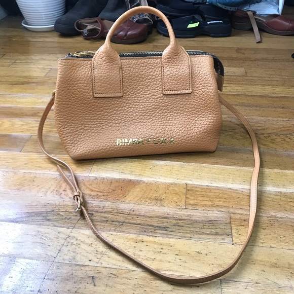 Bimba Y Lola Tan Leather Small Handbag Satchel - Picture 3 of 15